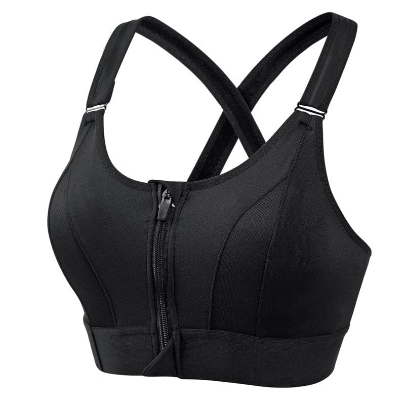 Liv™ - Justerbar Sports-BH med Lynlås Foran
