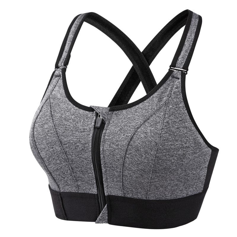 Liv™ - Justerbar Sports-BH med Lynlås Foran